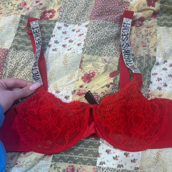 Victoria's Secret Other - Victoria’s Secret Rhinestone Strap Bra Size 38D